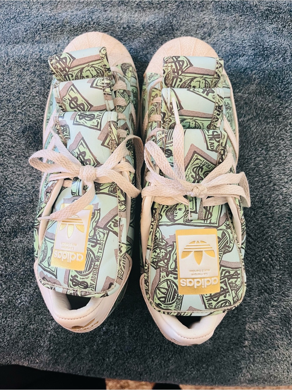 Adidas Kids' Pink & Mint Money-Print Sneakers